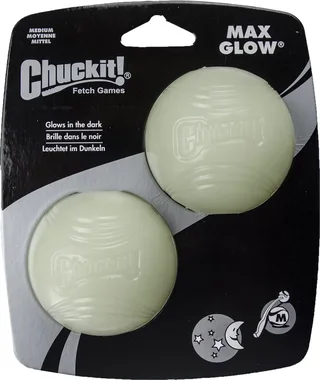 Max - Honden Bal - Honden Speelgoed Apporteren - 6 cm - 2 stuks by Chuckit! in Glow in the dark – product photo 1 of 2