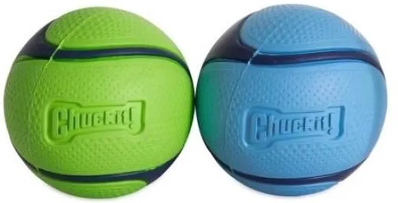 Sniff Fetch Ball M - 2-Pack - Bacon & Peanut Butter - Geurende Apporteerballen - Bal Hond de Chuckit! en Bleu – photo produit
