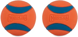 Ultra Ball – Hondenspeelgoed – Hondenbal – Apporteerspeelgoed – S – Ø 5 cm – Oranje/Blauw - 2 Stuks de Chuckit! en Orange – photo produit 1 sur 3