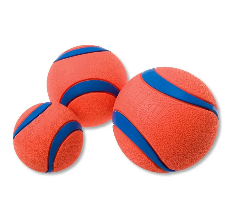 Ultra Ball – Hondenspeelgoed – Hondenbal – Apporteerspeelgoed – S – Ø 5 cm – Oranje/Blauw - 2 Stuks de Chuckit! en Orange – photo produit 2 sur 3