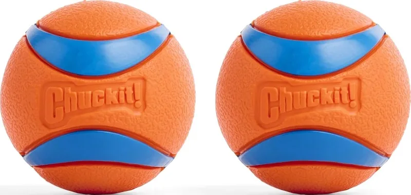 Ultra Ball Medium – 2 Stuks – Stevige Stuiterballen voor Honden – Drijvende Apporteerballen voor Spelen & Trainen by Chuckit! in Orange – product photo