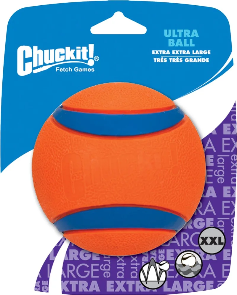 Ultra Ball Ø 10 cm – Rubberen Hondenbal - Hondenspeelgoed – Apporteerspeelgoed – 1 Stuk de Chuckit! en Orange – photo produit