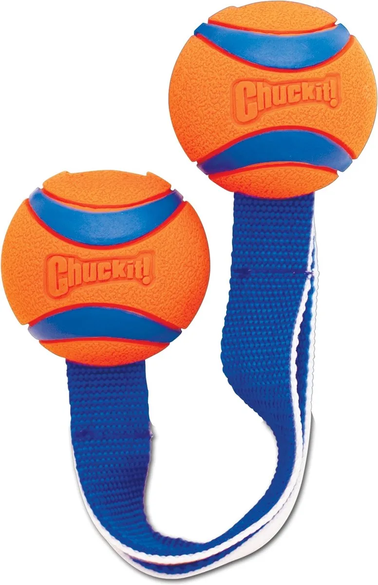 Ultra Duo Tug - Hondenspeelgoed - Apporteerspeelgoed - Nylon/Rubber - Medium - Ø6 cm - Blauw/Oranje von Chuckit! in Orange – Produktfoto