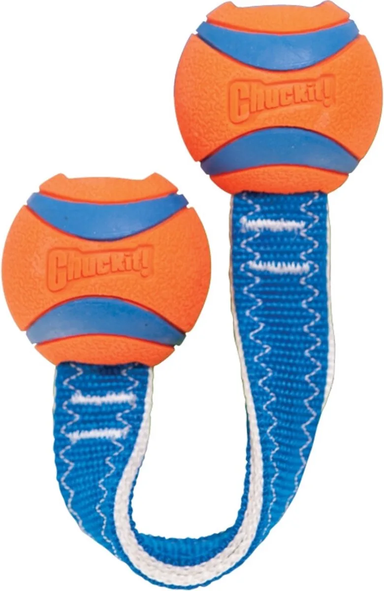 Ultra Duo Tug - Ø5 cm - Hondenspeelgoed - Apporteerspeelgoed - Nylon/Rubber - Small - Blauw/Oranje by Chuckit! in Orange – product photo