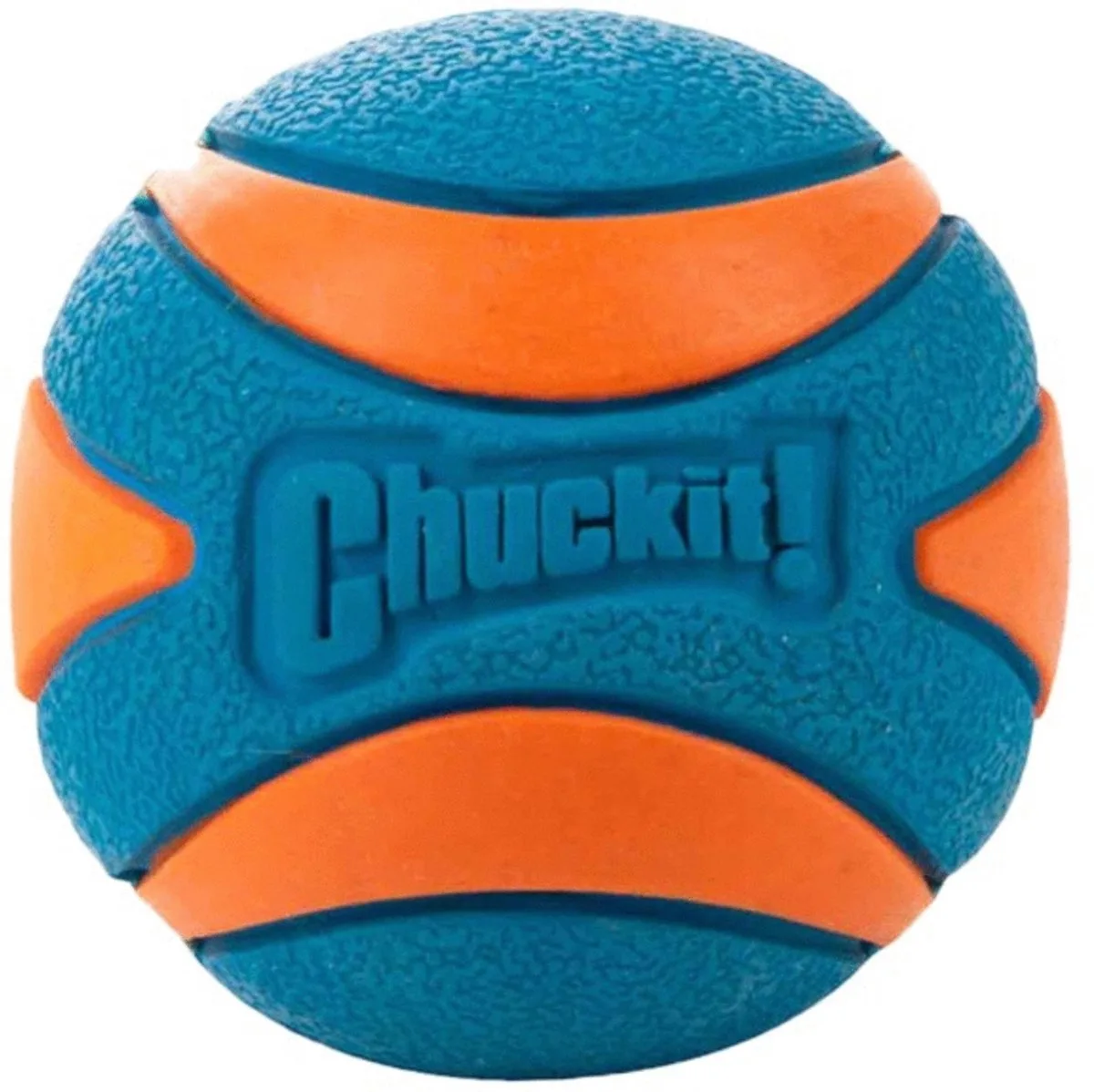 Ultra Squeaker Bal - Hondenspeelgoed - Hondenbal - Duurzaam rubber - Large - Ø7 cm - Blauw/Oranje - 1 Stuks de Chuckit! en Bleu – photo produit