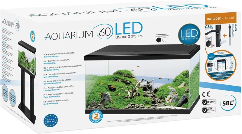 Aquarium 60 Led Cf80 60x30x34 cm - Aquaria - 58L von Ciano in Schwarz – Produktfoto