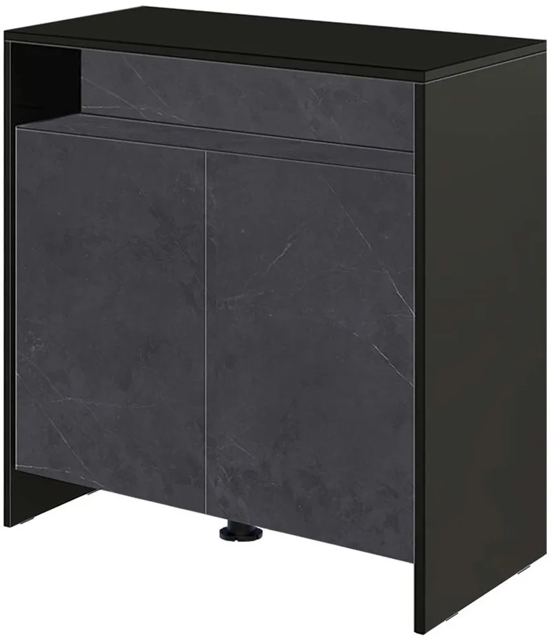 Aquariumkast voor 60 cm aquarium | 60 x 30 x 63 cm | Black Marble of Oak Oasis Black marble by Ciano in Black – product photo