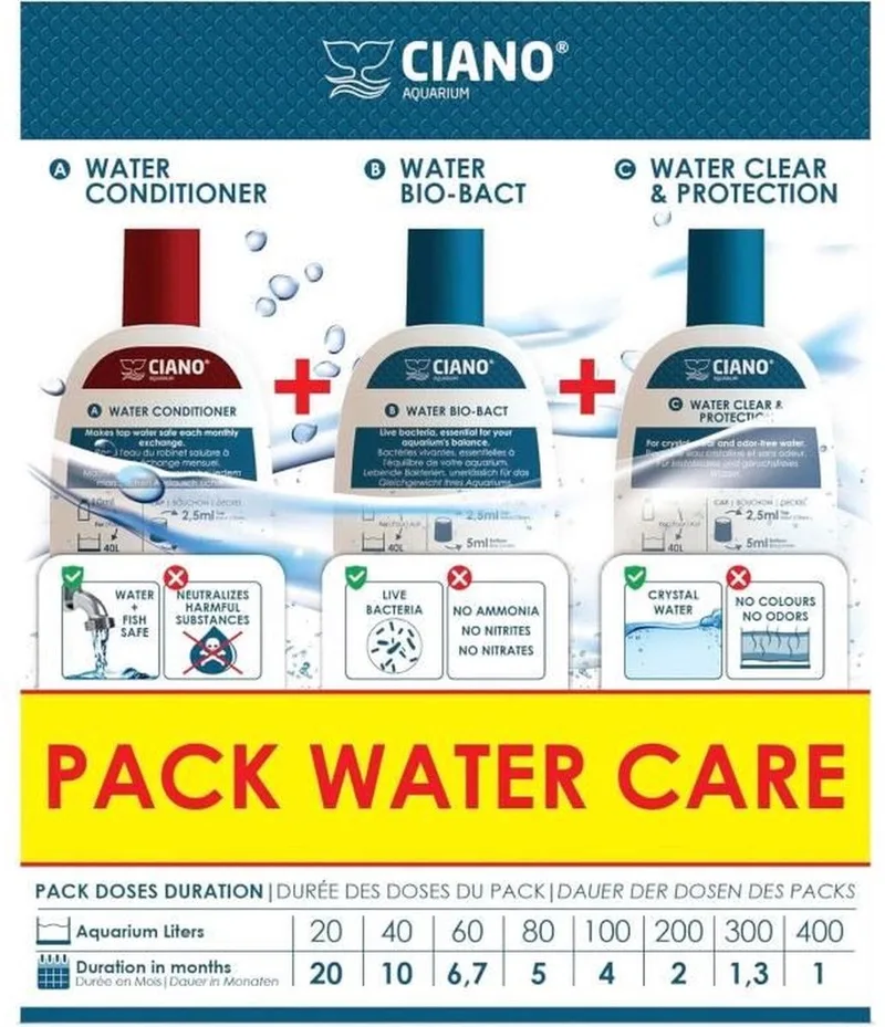 Pack Water Care – Aquarium waterbehandeling – 3-delig by Ciano in White – product photo