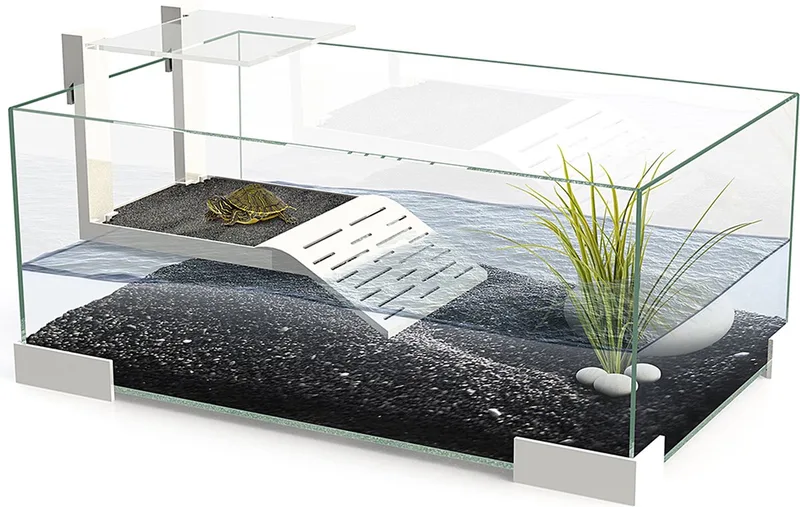 Tartarium 40 Terrarium - 40 x 25 x 20 cm - Glas de Ciano en Blanc – photo produit
