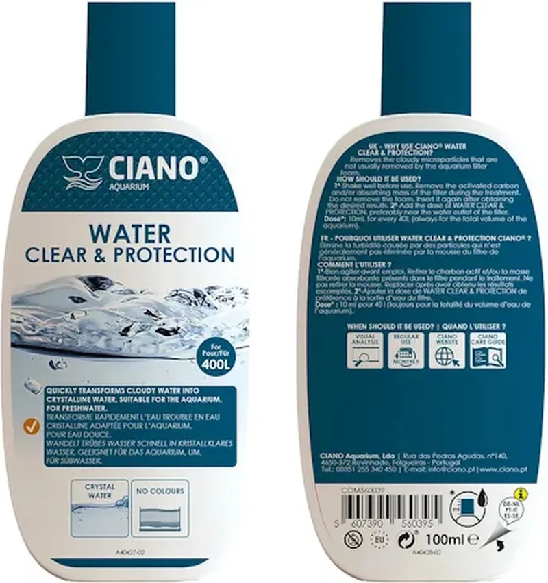 Waterbehandeling - Clear & Protection - Aquarium - 100ml de Ciano – photo produit