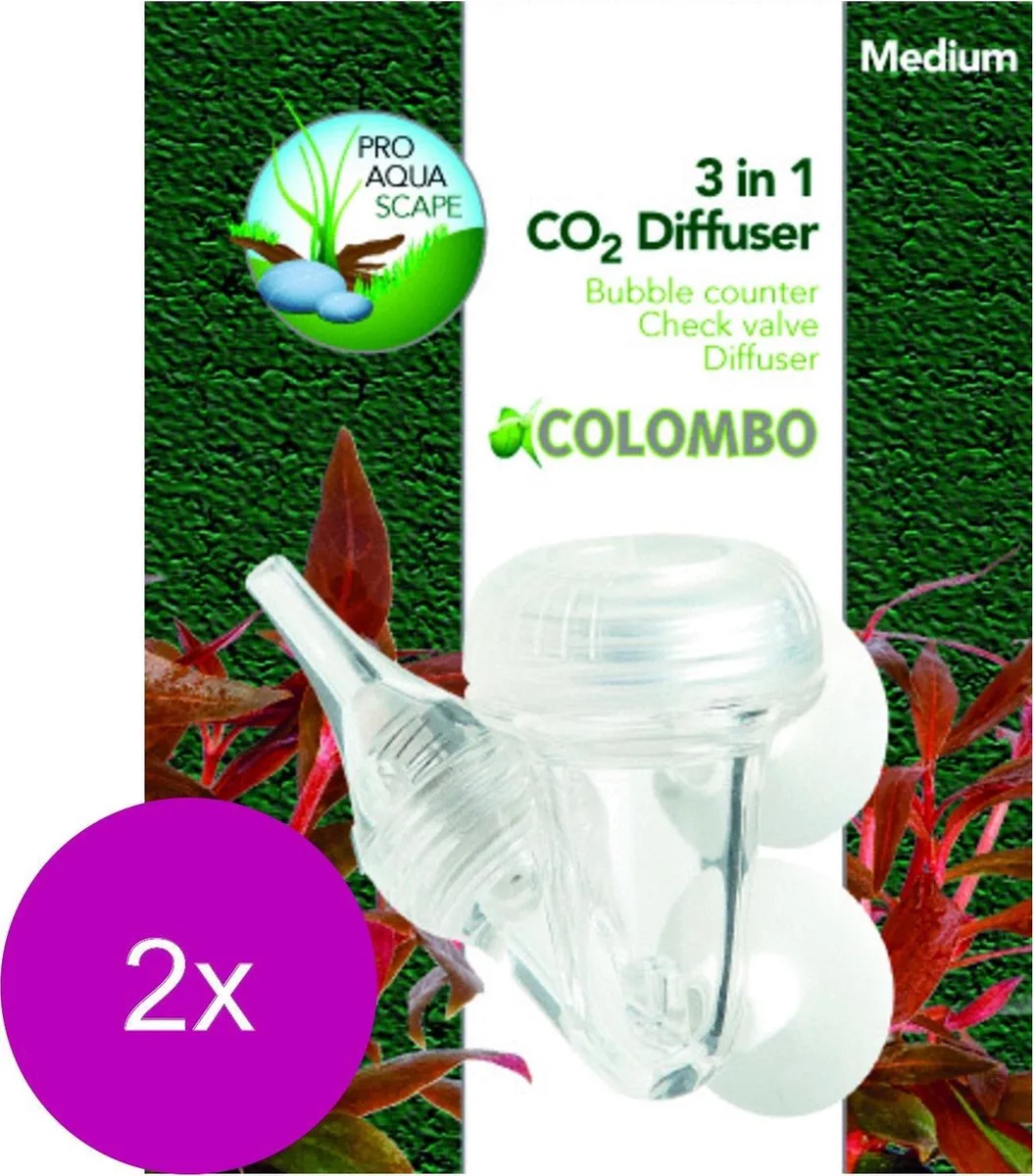 Co2 3-1 Diffusor Large - Bemesting - 2 x per stuk de Colombo en Transparent – photo produit