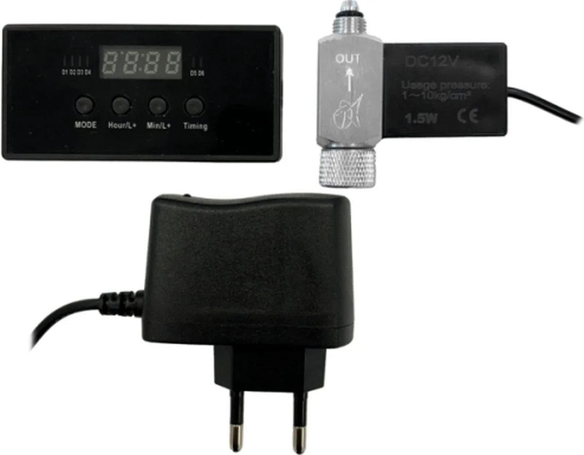 Co2 Reactor Pro Solenoid Met Timer van Colombo in Zilver – productfoto