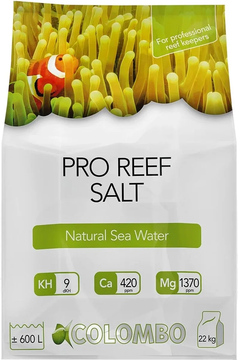 Pro Reef Salt 22KG Zak fra Colombo i Grøn – produktbillede
