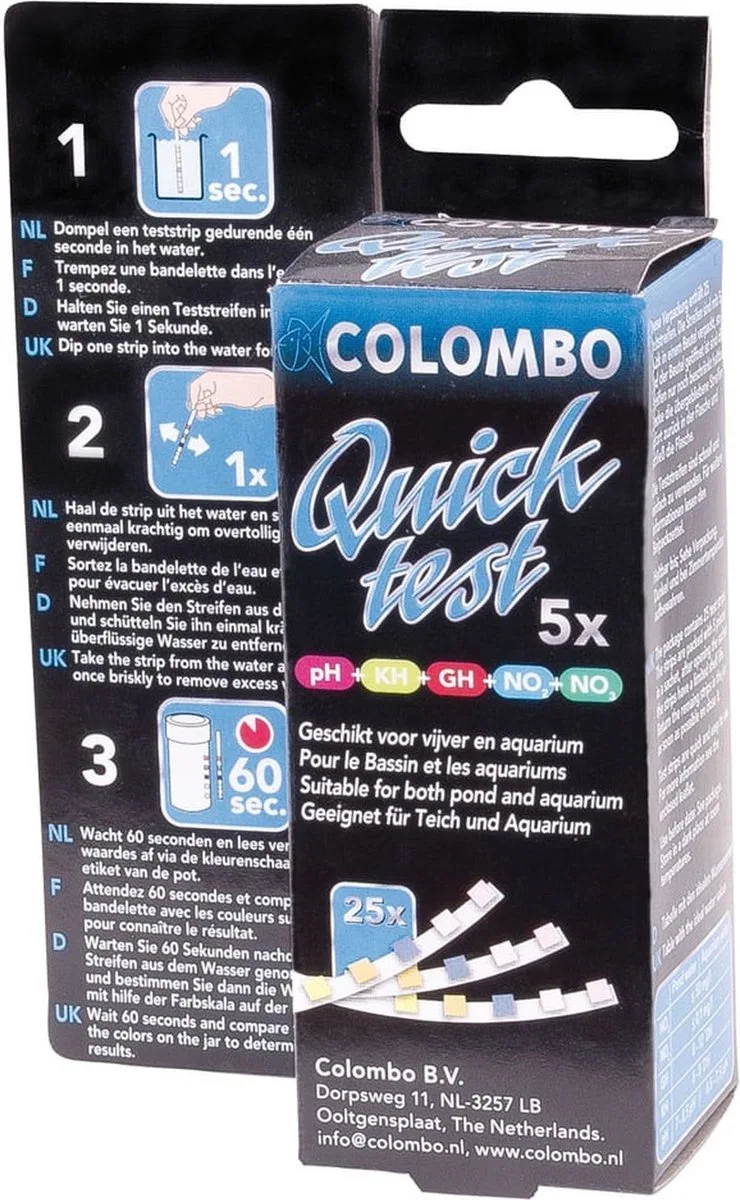 Quicktest 6 in 1 Teststrips - Aquariummeter by Colombo in Color – product photo