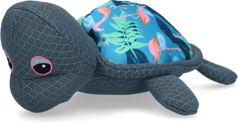 9x35x21 cm - Verkoelend hondenspeeltje – Hondenspeelgoed met pieper – Drijft op water - Flamingo print de CoolPets en Turtle’s Up – photo produit