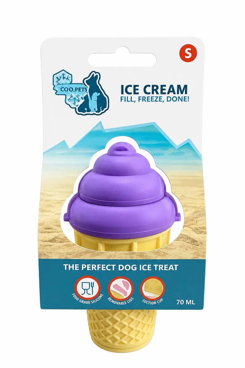 Honden IJs - Verkoelende Snack - IJslollyvorm - Ice Cream - Blauw van CoolPets – productfoto