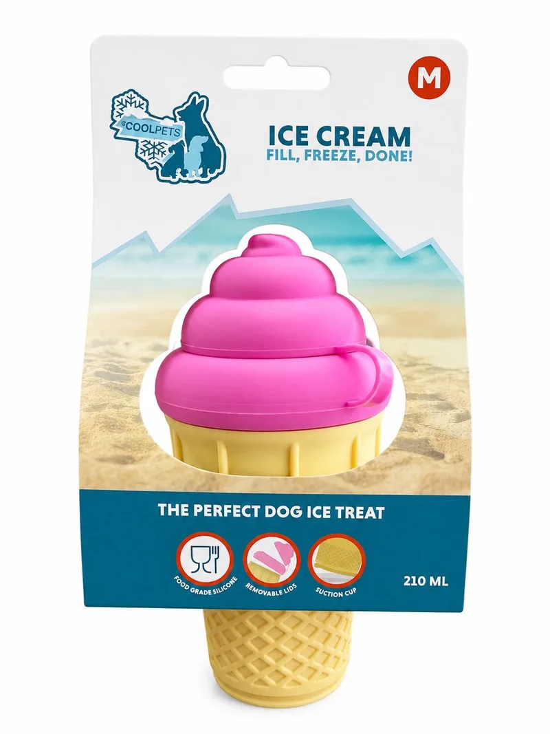 Honden IJs - Verkoelende Snack - IJslollyvorm - Ice Cream - Roze de CoolPets – photo produit