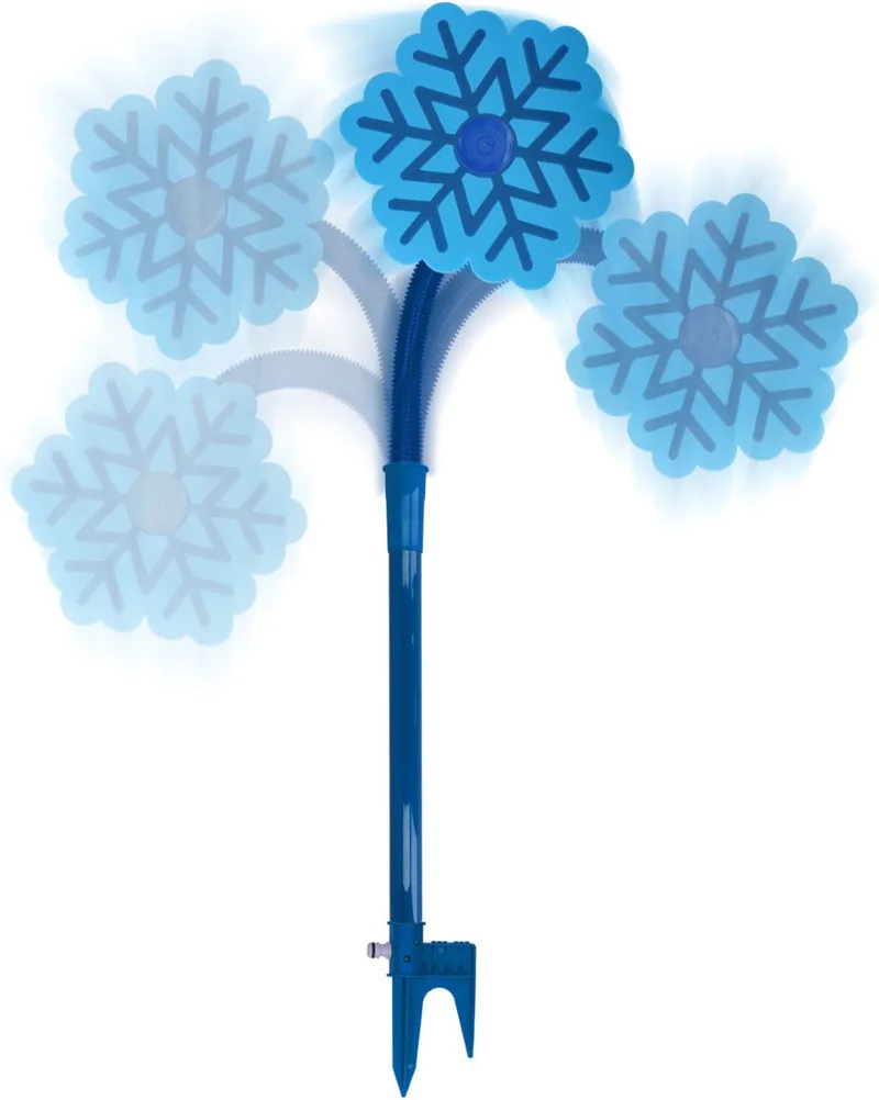 Sproeier – Stang 52cm - Bloem 28 cm - Drinkfontein – Verkoelend - Watersproeier voor honden – Sproeit in alle richtingen - Blauw by CoolPets in Ice Flower – product photo