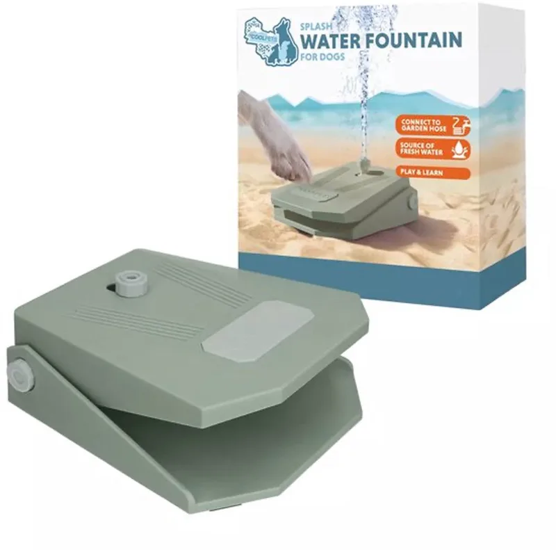 Waterfontein Hond Tuinslang - Drinkfontein hond – Waterspeelgoed Hond - Verkoeling voor Honden - Splash Water Fountain - Olive Green von CoolPets in Grün – Produktfoto