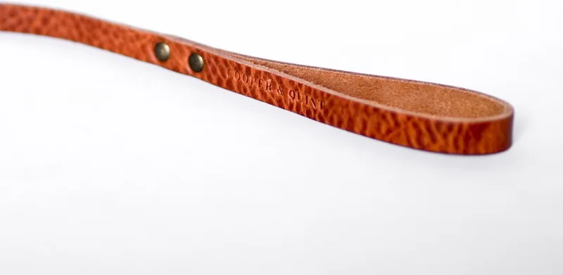 No Fuss Hondenriem Leer- - Smal - 105cm - Oud Messing by Cooper & Quint in Camel – product photo