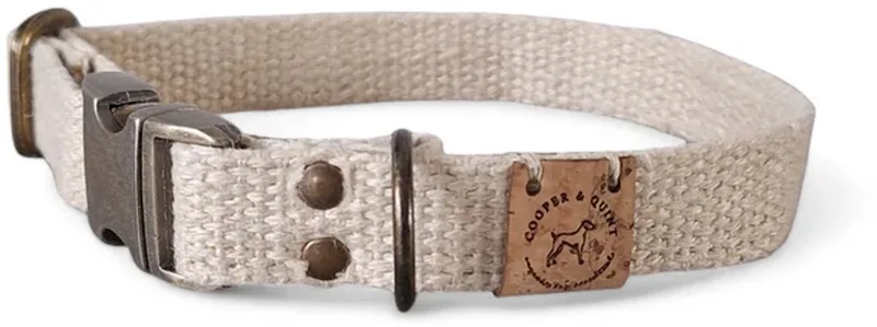Simply Hemp Halsband - Large - Oud Messing von Cooper & Quint in Schelpenwit – Produktfoto