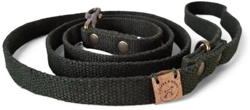 Simply Hemp Hondenriem - 150 cm - 2 cm - Oud Messing von Cooper & Quint in Bosgroen – Produktfoto