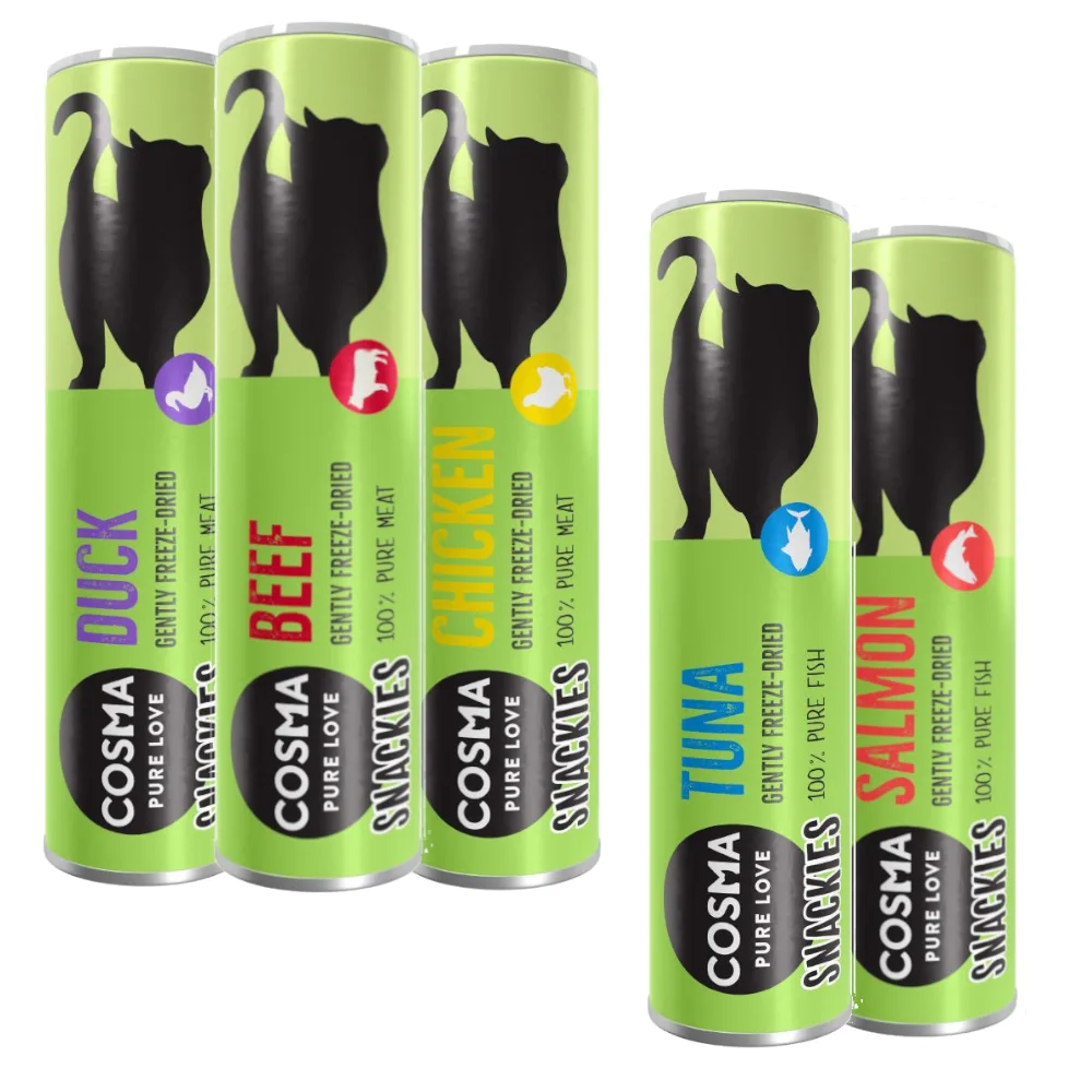 116g 5 Smaken Cosma Snackies Kattensnacks by Cosma – product photo
