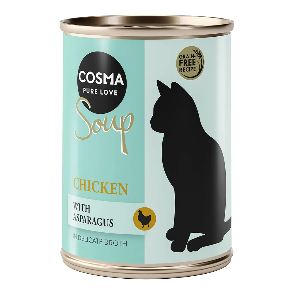 12x100g Soup Kipfilet met Asperges Cosma Kattenvoer by Cosma – product photo