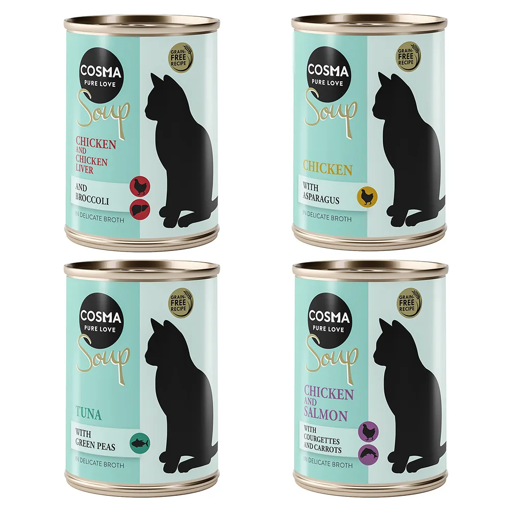 12x100g Soup Mix 2 (4 Smaken) Cosma Kattenvoer by Cosma – product photo