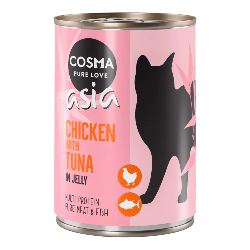 12x400g Kip & Tonijn in Gelei Cosma Asia Kattenvoer nat van Cosma – productfoto