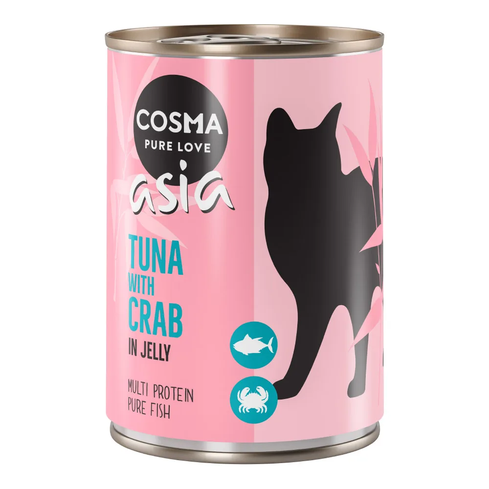 12x400g Tonijn & Krab in Gelei Cosma Asia Kattenvoer nat van Cosma – productfoto