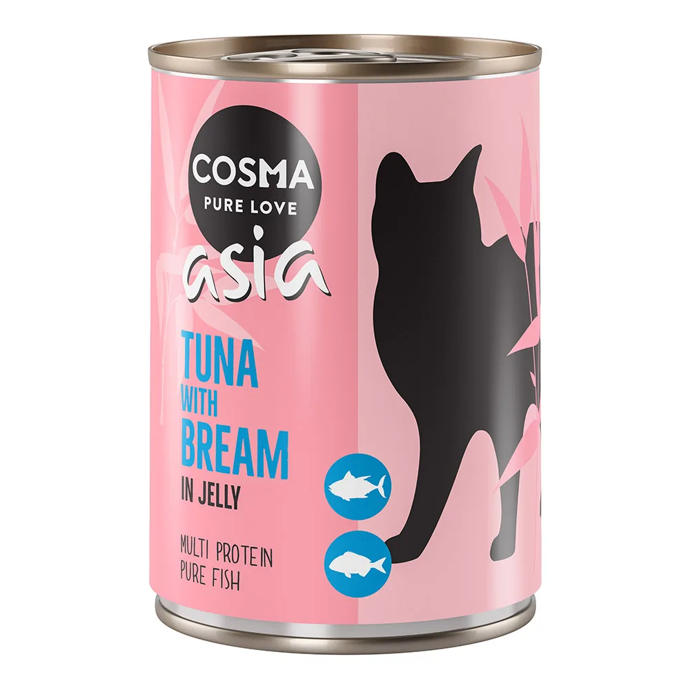 12x400g Tonijn met Brasem in Gelei Cosma Asia Kattenvoer nat van Cosma – productfoto