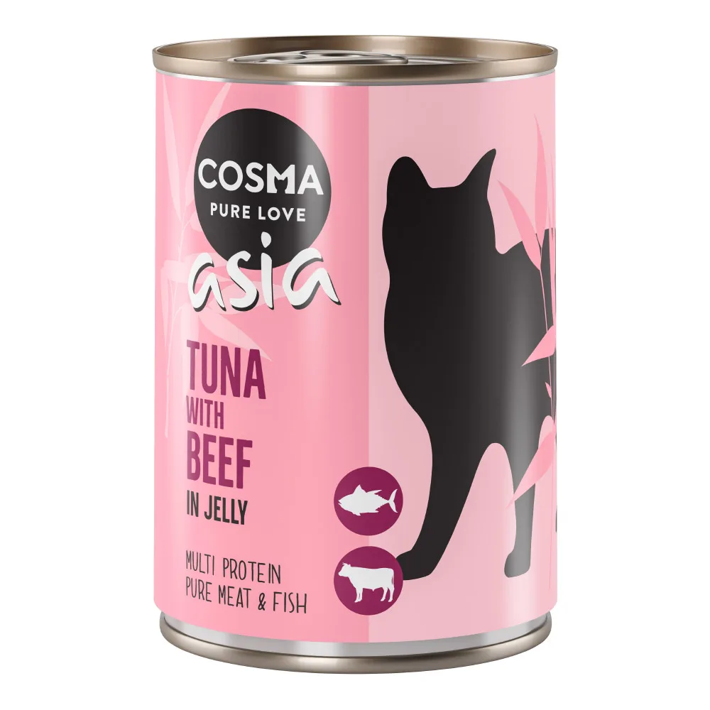 12x400g Tonijn & Rund in Gelei Cosma Asia Kattenvoer nat van Cosma – productfoto