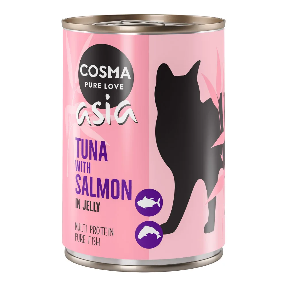 12x400g Tonijn & Zalm in Gelei Cosma Asia Kattenvoer nat van Cosma – productfoto