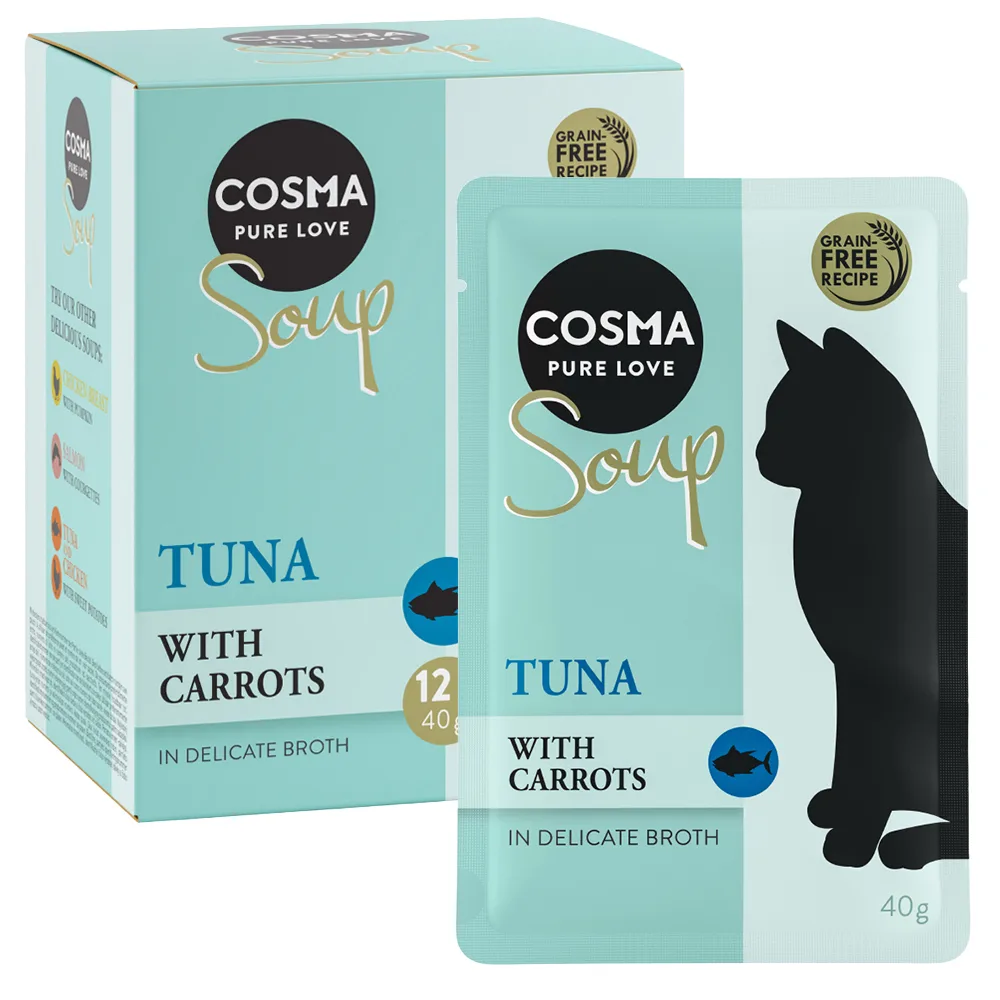 12x40g Soup Tonijn met Wortel Cosma Kattenvoer by Cosma – product photo