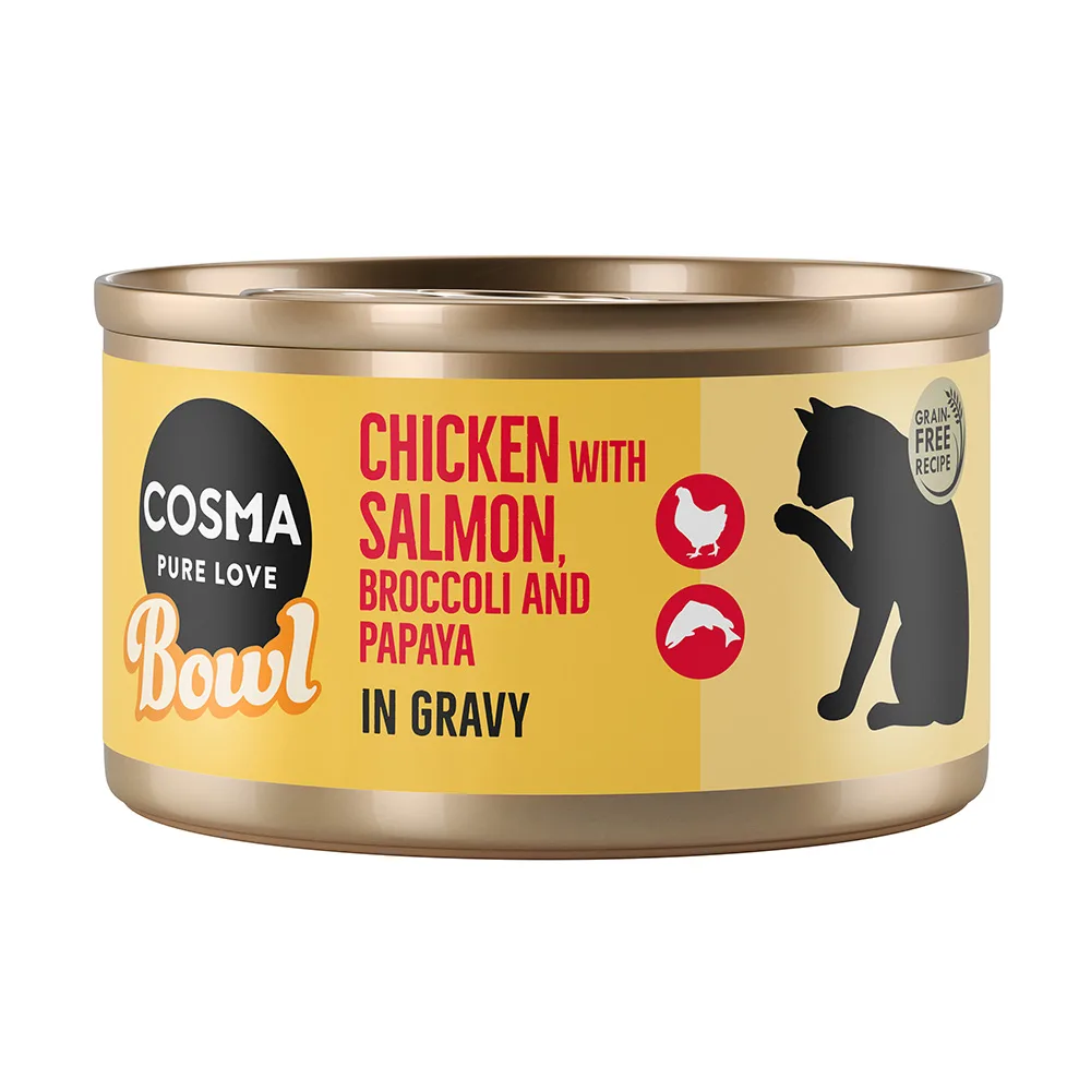 12x80g Kipfilet met Zalm Bowl Cosma Kattenvoer by Cosma – product photo