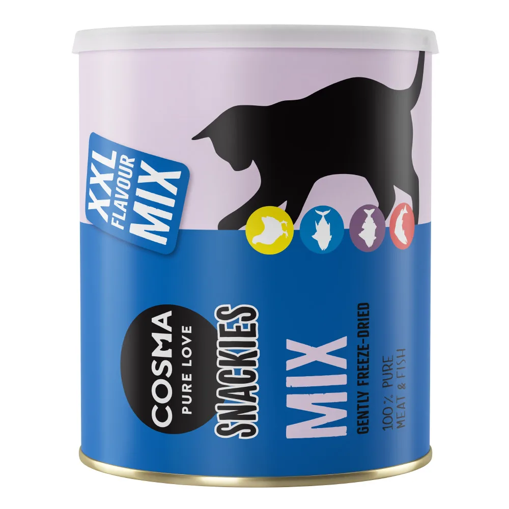 160g Maxi Tube Mix (4 smaken) Cosma Snackies XXL Gevriesdroogde Kattensnacks by Cosma – product photo