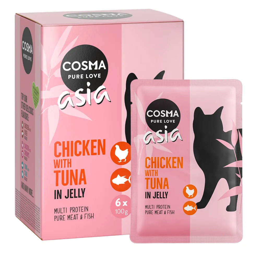 24x100g Maaltijdzakjes Kip & Tonijn Cosma Asia Kattenvoer by Cosma – product photo