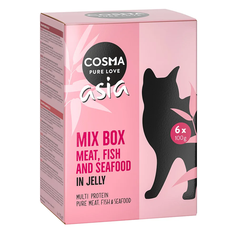 24x100g Maaltijdzakjes Mix (6 Smaken) Cosma Asia Kattenvoer van Cosma – productfoto