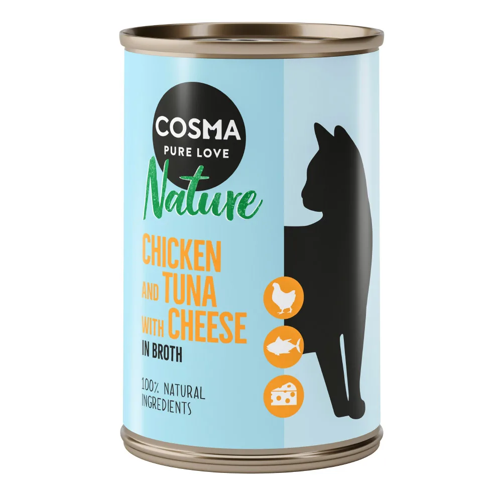 24x140g Kip & Tonijn met Kaas Cosma Nature Kattenvoer nat van Cosma – productfoto