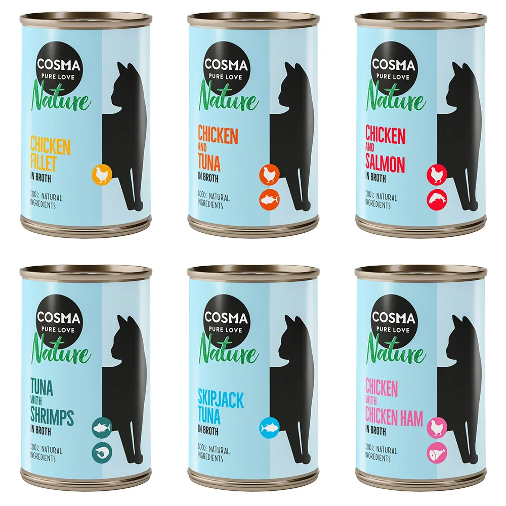 24x140g Mix I 6 Soorten Cosma Nature Kattenvoer nat by Cosma – product photo