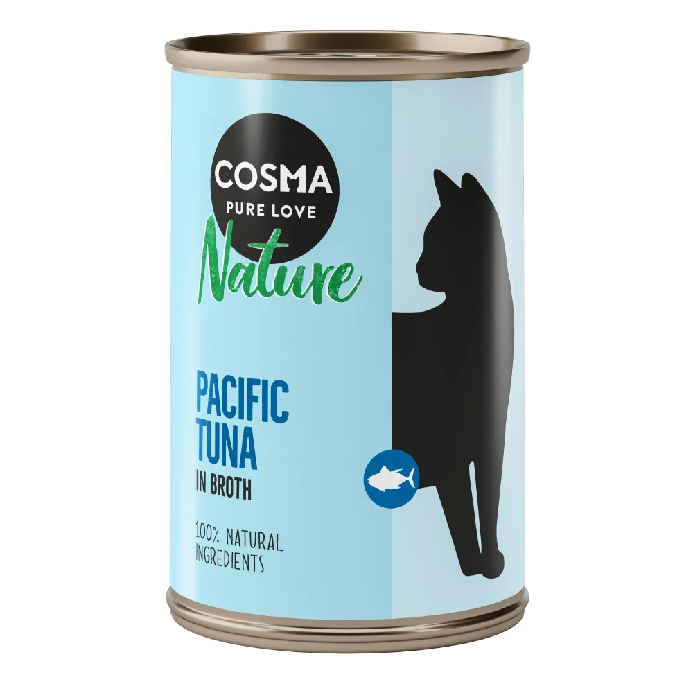 24x140g Pacifische Tonijn Cosma Nature Kattenvoer nat van Cosma – productfoto