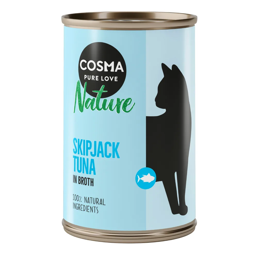 24x140g Skipjack Tonijn Cosma Nature Kattenvoer nat van Cosma – productfoto