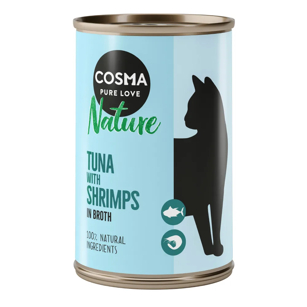 24x140g Tonijn & Garnalen Cosma Nature Kattenvoer nat by Cosma – product photo