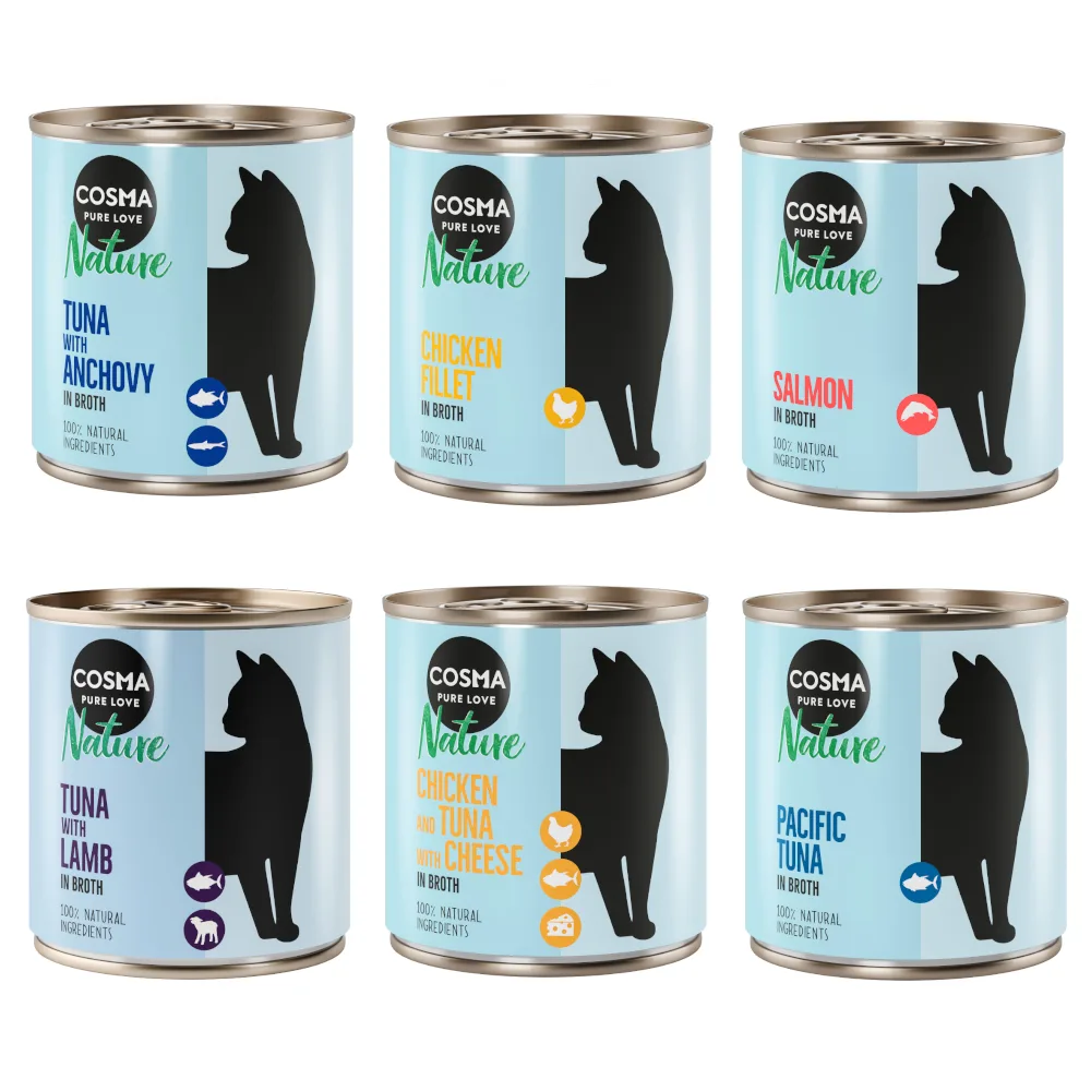 24x280g Mix 2 (6 Smaken) Cosma Nature Kattenvoer van Cosma – productfoto
