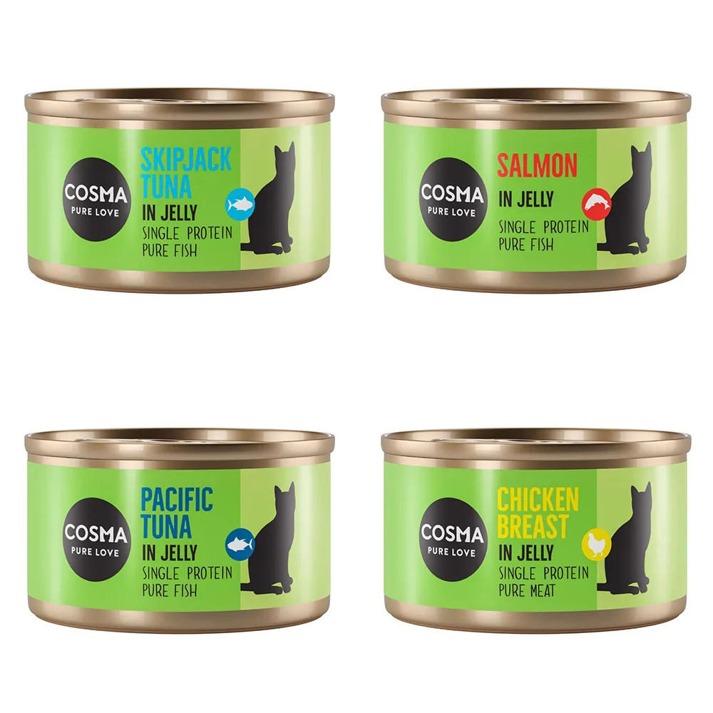 24x85g Gemengd Pakket Original in Gelei Cosma Kattenvoer van Cosma – productfoto