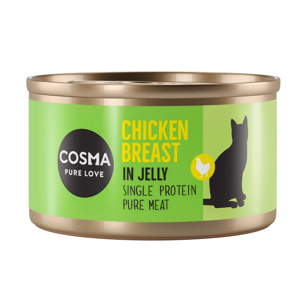 6x85g Kippenborst in Gelei Cosma Original Kattenvoer by Cosma – product photo