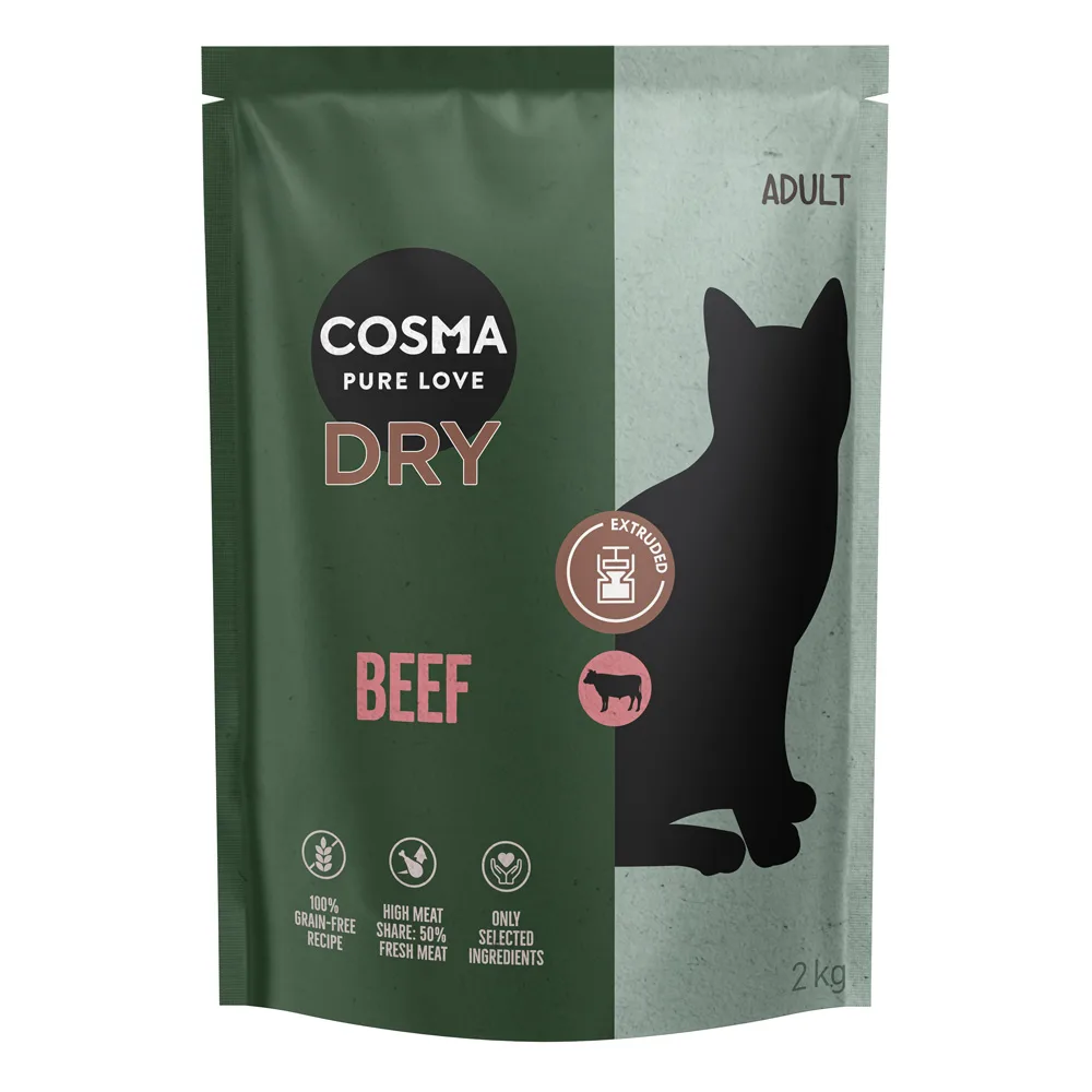 2kg Cosma Extruded Droogvoer Rund Katten Droogvoer van Cosma – productfoto