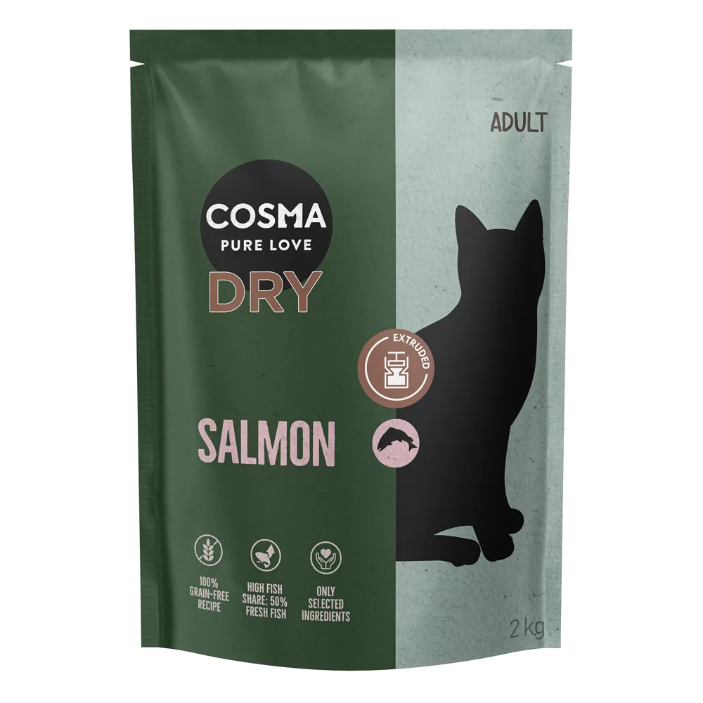 2kg Cosma Extruded Droogvoer Zalm Katten Droogvoer van Cosma – productfoto