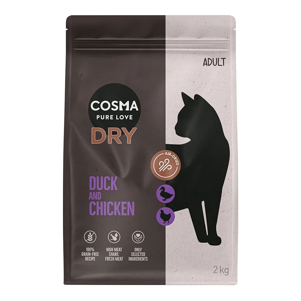 2kg Cosma Katten Droogvoer Eend & Kip van Cosma – productfoto